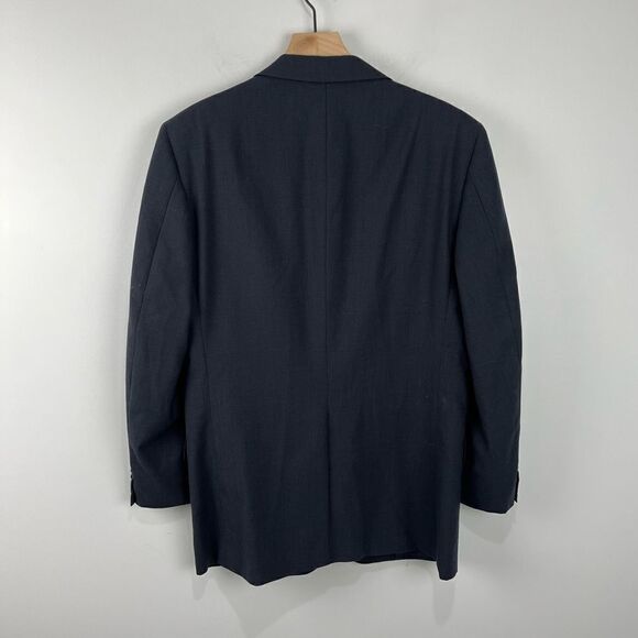 Men’s Hickey Freeman 100% Pure Wool Navy Suit Jacket - Picture 6 of 6